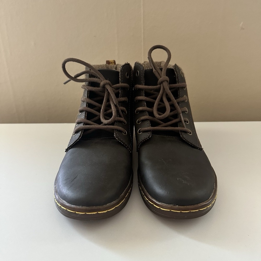 Dr Martens Womens Maelly Boot Size 8 Brown Padded Collar Chukka Academia Punk - Picture 3 of 9